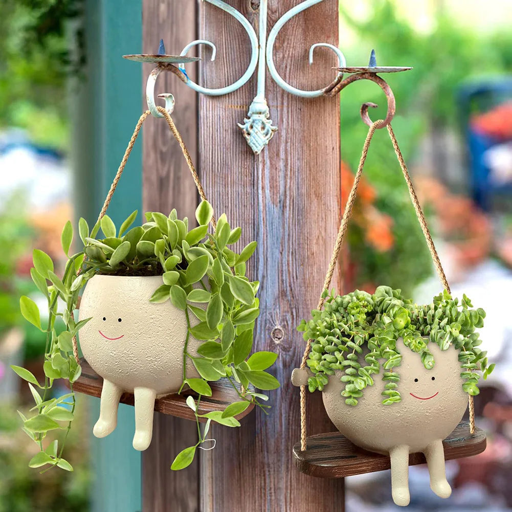 Swing Face Planter Pot Hanging