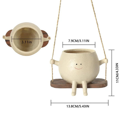 Swing Face Planter Pot Hanging